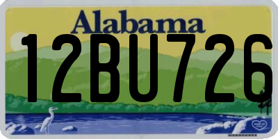 AL license plate 12BU726