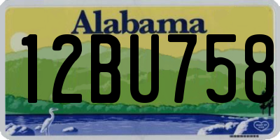 AL license plate 12BU758