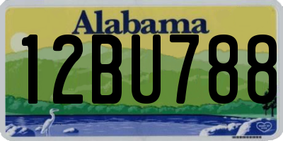 AL license plate 12BU788