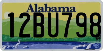 AL license plate 12BU798
