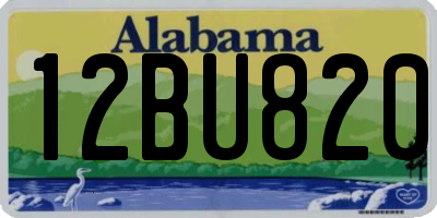 AL license plate 12BU820