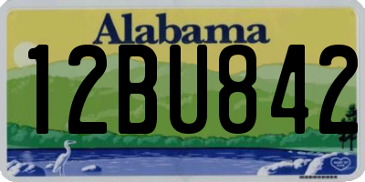AL license plate 12BU842