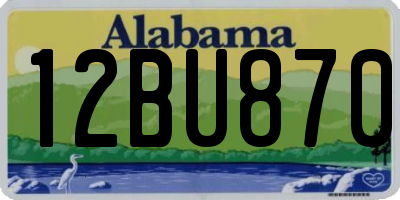 AL license plate 12BU870