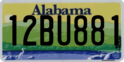 AL license plate 12BU881