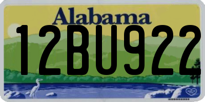 AL license plate 12BU922