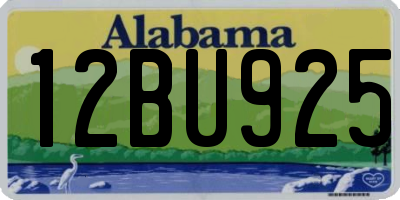 AL license plate 12BU925