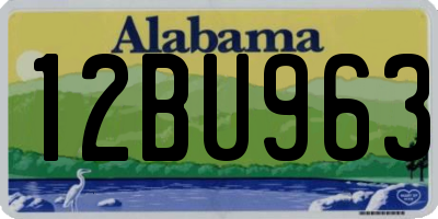 AL license plate 12BU963