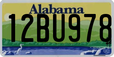 AL license plate 12BU978