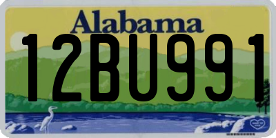 AL license plate 12BU991