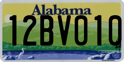 AL license plate 12BV010