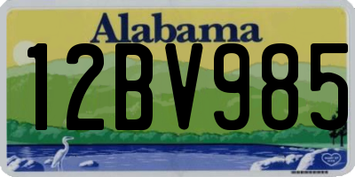 AL license plate 12BV985