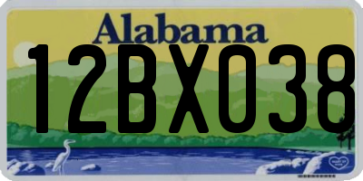AL license plate 12BX038