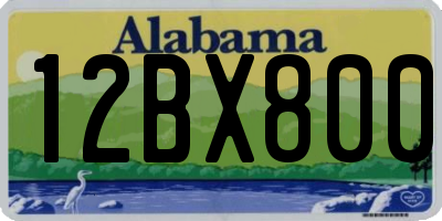 AL license plate 12BX800
