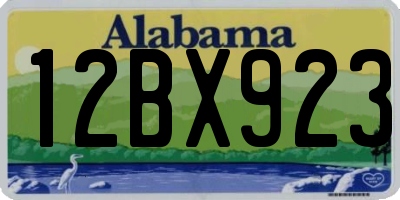 AL license plate 12BX923