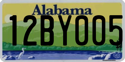 AL license plate 12BY005