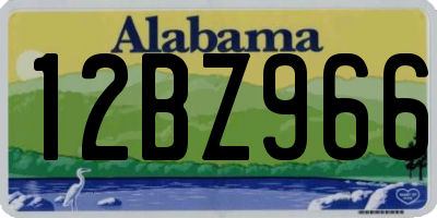 AL license plate 12BZ966