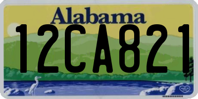AL license plate 12CA821