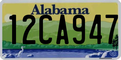 AL license plate 12CA947