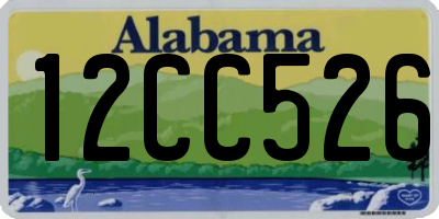 AL license plate 12CC526