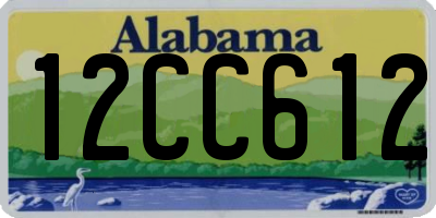 AL license plate 12CC612