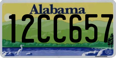 AL license plate 12CC657