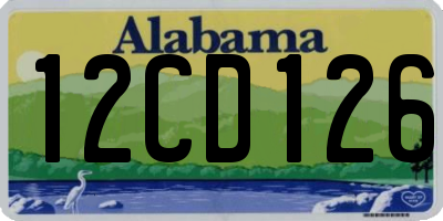 AL license plate 12CD126