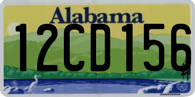AL license plate 12CD156
