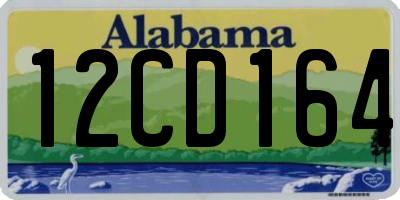 AL license plate 12CD164