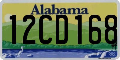 AL license plate 12CD168