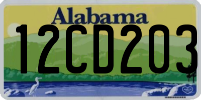 AL license plate 12CD203