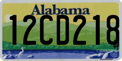 AL license plate 12CD218