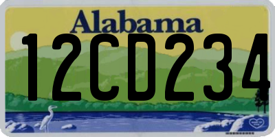 AL license plate 12CD234