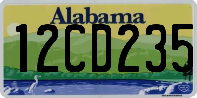 AL license plate 12CD235