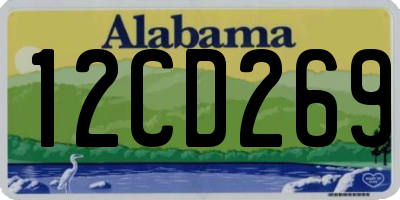 AL license plate 12CD269