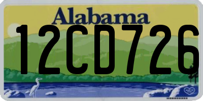 AL license plate 12CD726