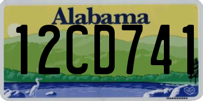 AL license plate 12CD741