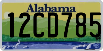AL license plate 12CD785