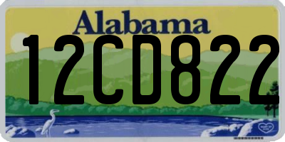 AL license plate 12CD822