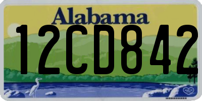 AL license plate 12CD842