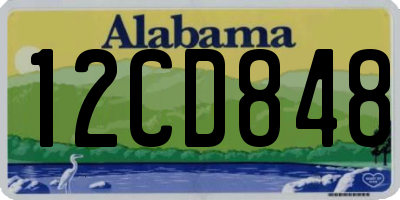 AL license plate 12CD848
