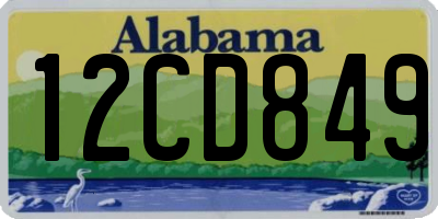 AL license plate 12CD849