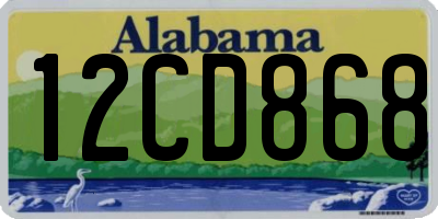 AL license plate 12CD868