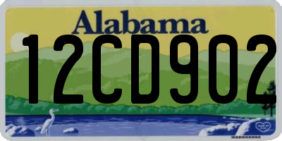 AL license plate 12CD902