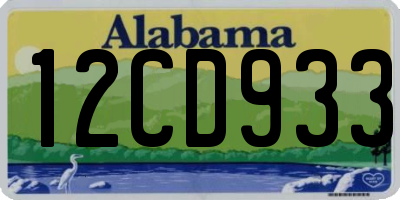 AL license plate 12CD933