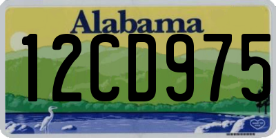AL license plate 12CD975