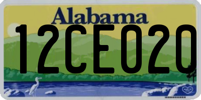 AL license plate 12CE020