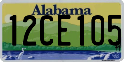 AL license plate 12CE105