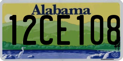 AL license plate 12CE108