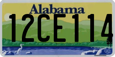 AL license plate 12CE114