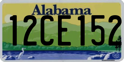 AL license plate 12CE152
